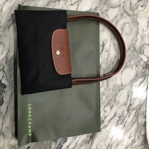 Longchamp Le Pliage Black Tote Bag Large